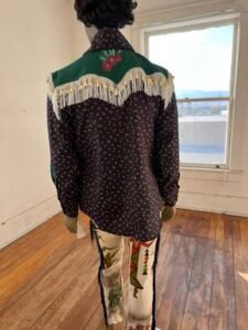 Cowboy Shirt fringe Embroidery Snaps XL