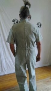 Mens XL Jumpsuit Black Stripe USA
