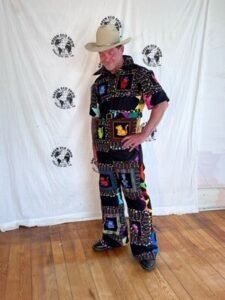 Quilt Cat Patchwork Jumpsuit  L By A Herman