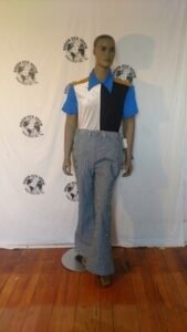 Engineer Striped Bells Jeans  36  X 32 denim
