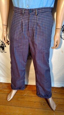 Mens Steampunk check pants 34 USA