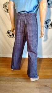 Mens Steampunk check pants 34 USA
