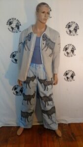 Goat Suit airbrushed L Linen cotton