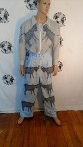 Goat Suit airbrushed L Linen cotton