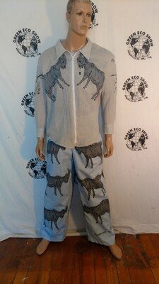 Goat Suit airbrushed L Linen cotton
