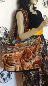 Poker Dog  Tapestry Carpet Bag