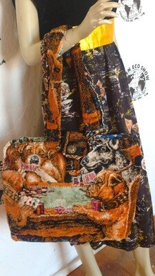 Poker Dog  Tapestry Carpet Bag