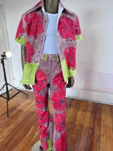Mens Flowered Set  L air brushed