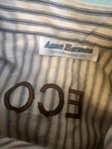 Denim Stripe Ticking Mens Jumpsuit L X 30 belted