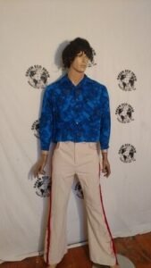 Fringed Cowboy Pants 32  Canvas Red & White
