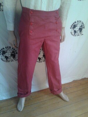 Red Steampunk Pants 33"  x 32 USA Hermans 