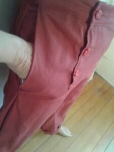 Red Steampunk Pants 33"  x 32 USA Hermans 