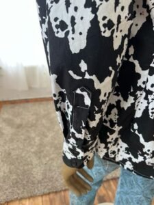 Cow Print Western Bib Shirt XL