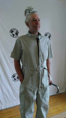 Mens XL Jumpsuit Black Stripe USA