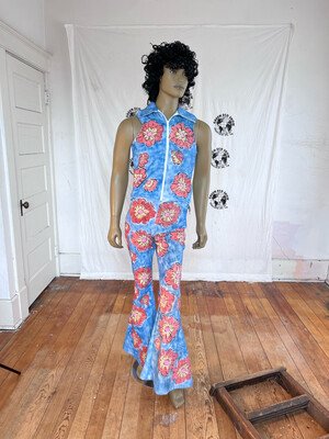 Flower Vest  Stage Suit painted Bells S