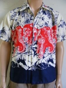 Mens Shirt Endangered Species Elephants L 
