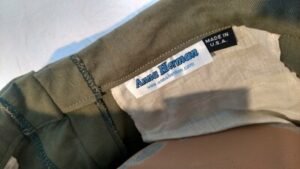 Olive Old World Double Fly Pants 34" cuffed