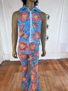 Flower Vest  Stage Suit painted Bells S