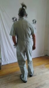 Mens XL Jumpsuit Black Stripe USA