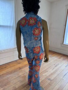 Flower Vest  Stage Suit painted Bells S