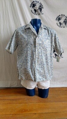Mens Gaucho Short Sleeve Flowered Shirt  M  to L