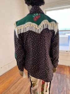 Cowboy Shirt fringe Embroidery Snaps XL