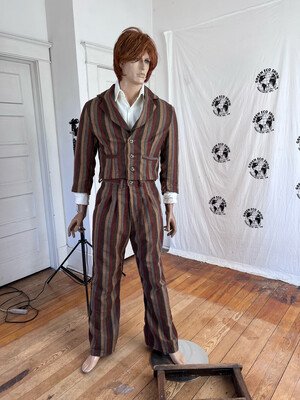Mens Wool Striped Western Suit Vaquero sz 40 