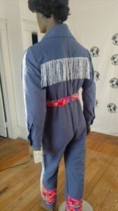 Mens Patchwork Western Jumpsuit  M-L USA