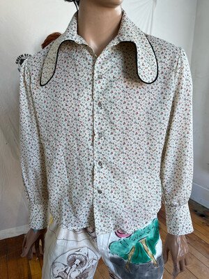 Anna Herman Big Collar Mens Shirt L 