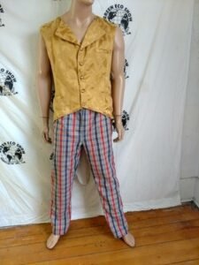 Hermans Plaid Pants  Vtg Denim 34 X32 USA