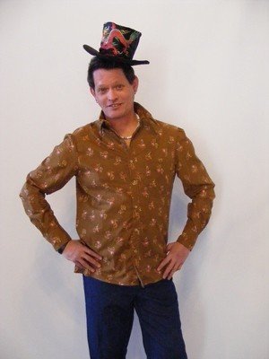 Mens Flowered Long sleeve Shirt