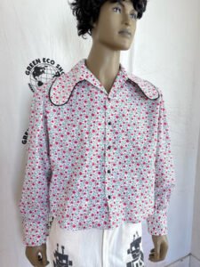 Big Collar Printed Shirt L