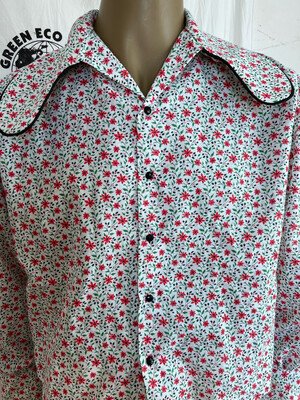 Big Collar Printed Shirt L