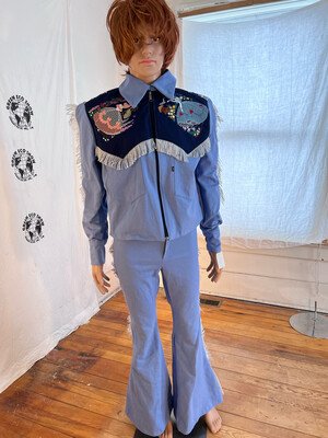 Mens Western Suit S embroidered