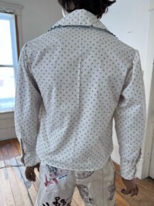 Mens Big Collar Horseshoes Shirt L Hermans