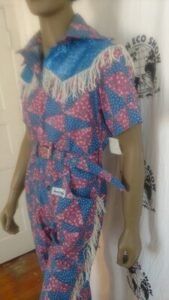 Mens Cowboy Western Jumpsuit  Fringe M -L
