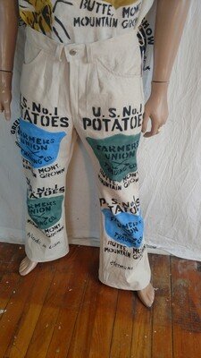 Potato Farmer Butte  airbrushed Jeans 34