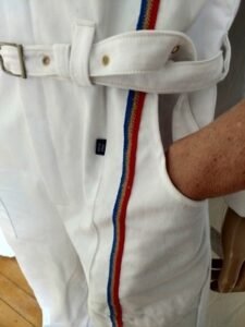 Racing Stripe Jumpsuit XL White