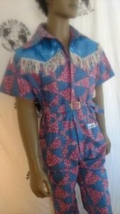 Mens Cowboy Western Jumpsuit  Fringe M -L