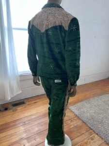 Men's Suit Set Velvet Sequins L