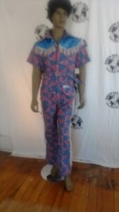 Mens Cowboy Western Jumpsuit  Fringe M -L
