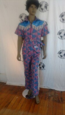 Mens Cowboy Western Jumpsuit  Fringe M -L