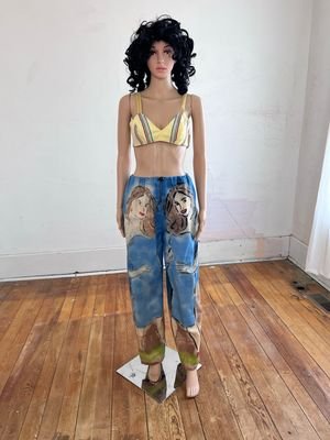 Air Brushed Rapper Pants M Drawstring