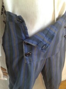 Mens Double Fly Steampunk  Striped Pants 38 X 32 