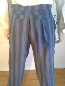 Mens Double Fly Steampunk  Striped Pants 38 X 32 