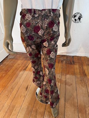 Mens Flowered Jeans 33"Bells