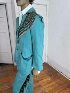 Men's Beaded Western Suit 42 36X 32 By Anna Herman