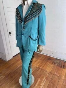Men's Beaded Western Suit 42 36X 32 By Anna Herman