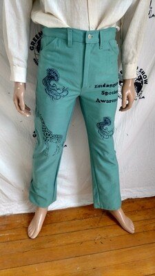 Mens Pants Endangered 32 X 31 Green  Shark 