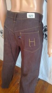 Hermans Hemp Jeans Brown 32 X 34 USA